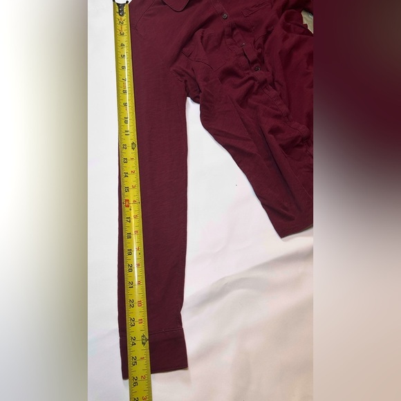 LOFT Burgundy Button-Down Long Sleeve Shirt Women’s XS - Picture 7 of 7